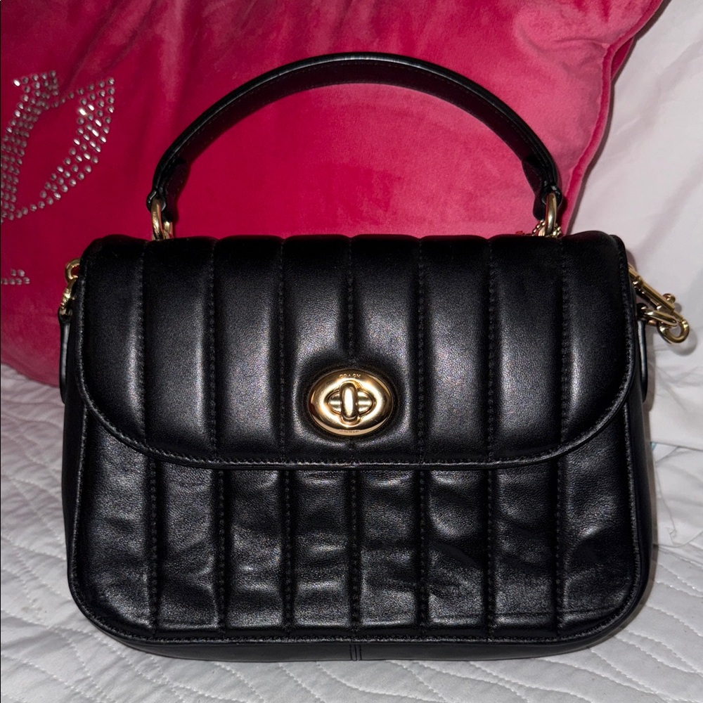 Coach Black Quilted Handbag